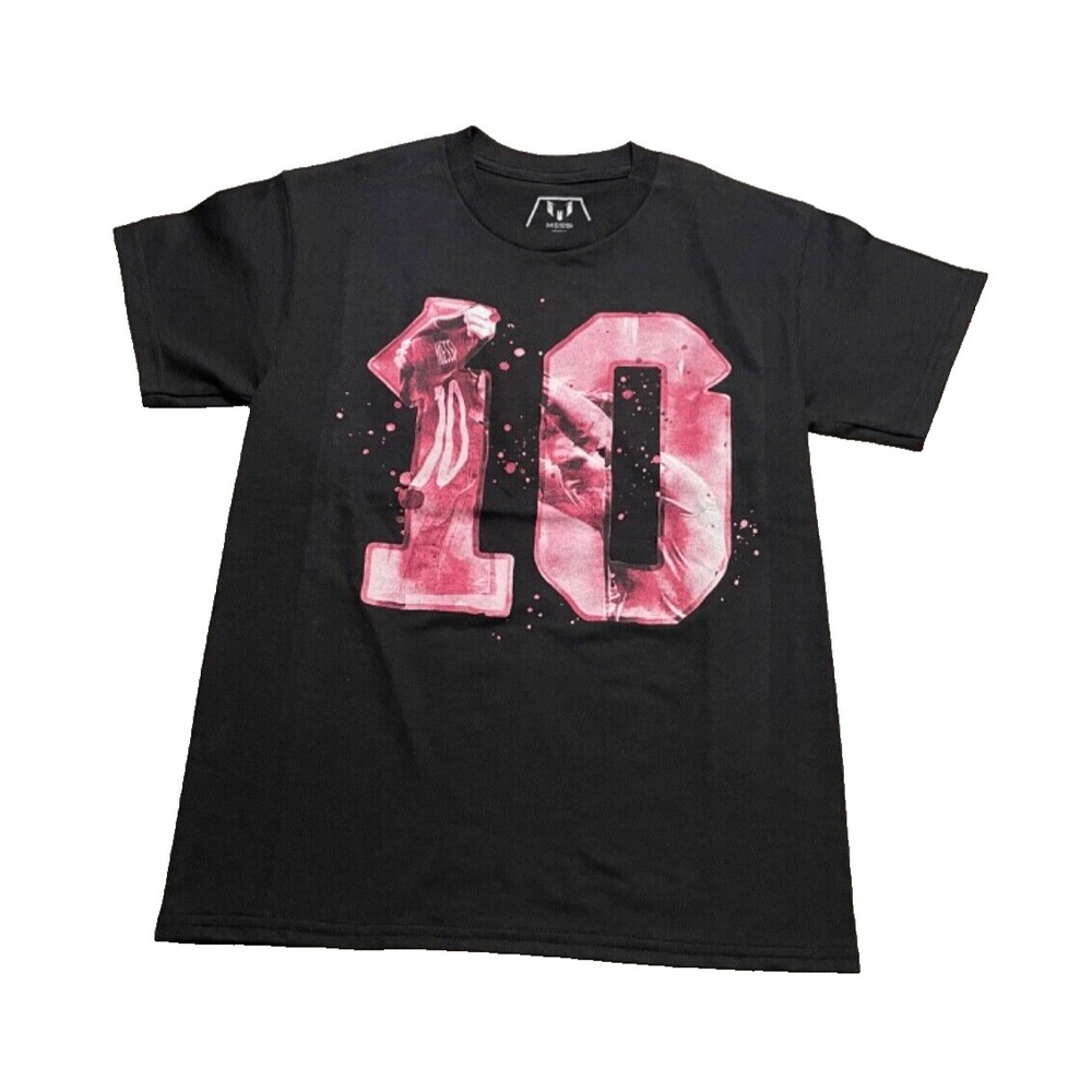 Messi Collection - Youth T Shirt Black/Pink Top Soccer Futbol Youth Medium/NWOT